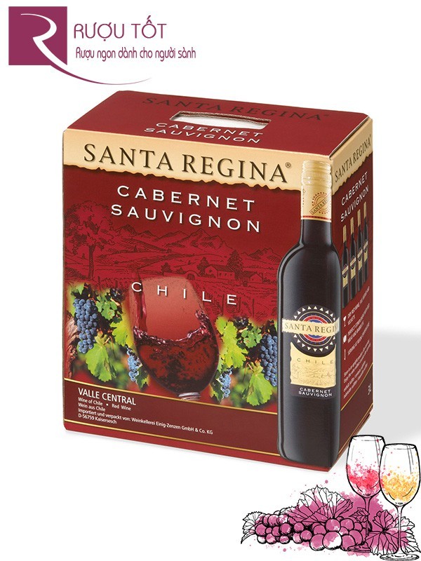 Vang Chile Santa Regina Cabernet Sauvignon (bịch 3L)