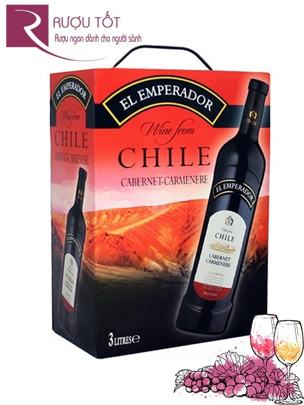 Vang Chile El Emperador Cabernet-Carmenere (bịch 3L)