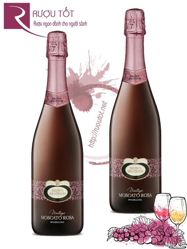 Rượu vang nổ Brown Brothers Victoria Moscato Rosa Cao Cấp