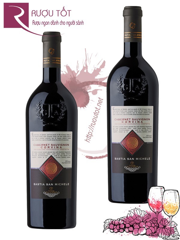 Vang Ý Bastia San Michelle Corvina IGP Cabernet Sauvignon