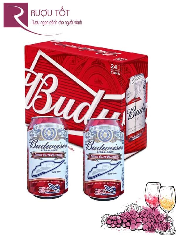 Bia Budweiser 5% Mỹ - Lon 330 ml