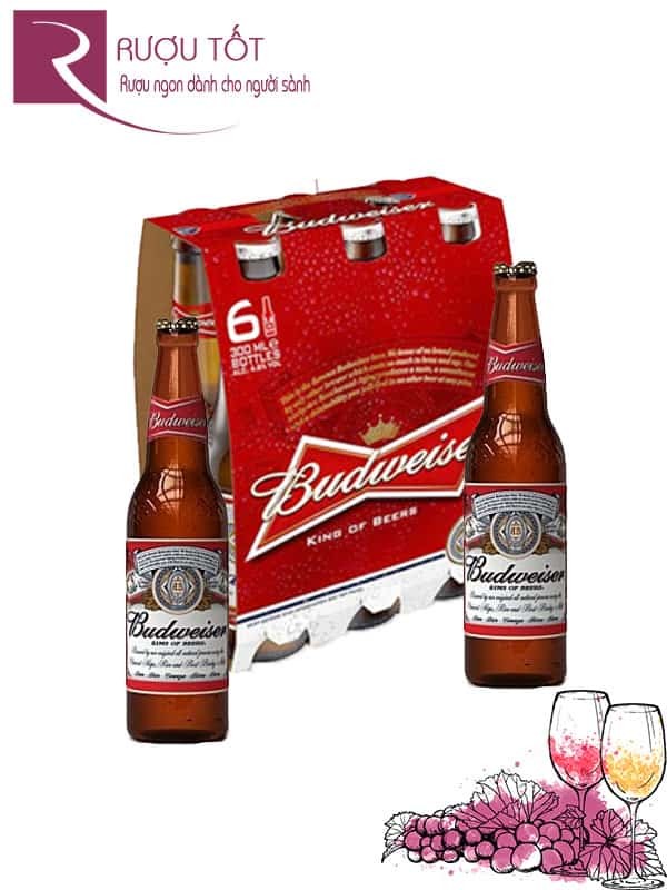 Bia Budweiser 5% Mỹ - chai 330 ml