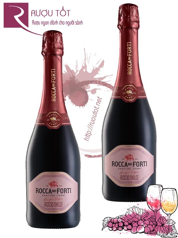 Rượu Vang nổ Ý Rocca dei Forti Rosso Dolce